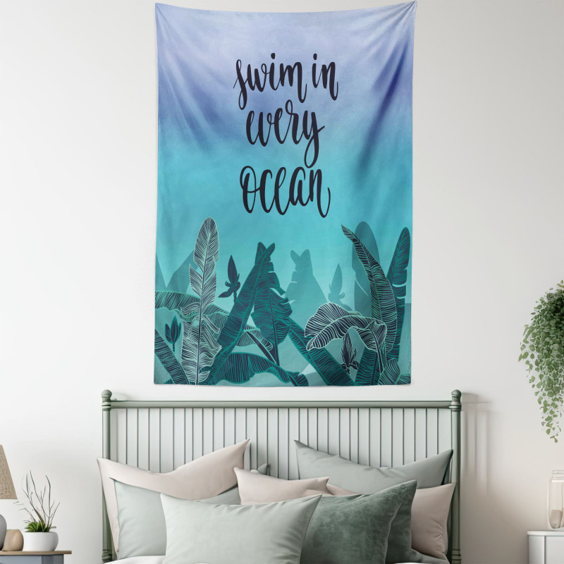 Swim in Every Ocean on Ombre Tapestry