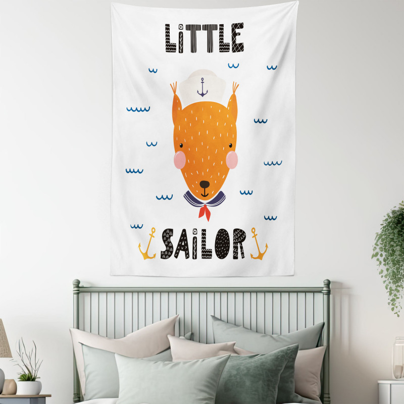 Marine Fox and Little Sailor Tapestry