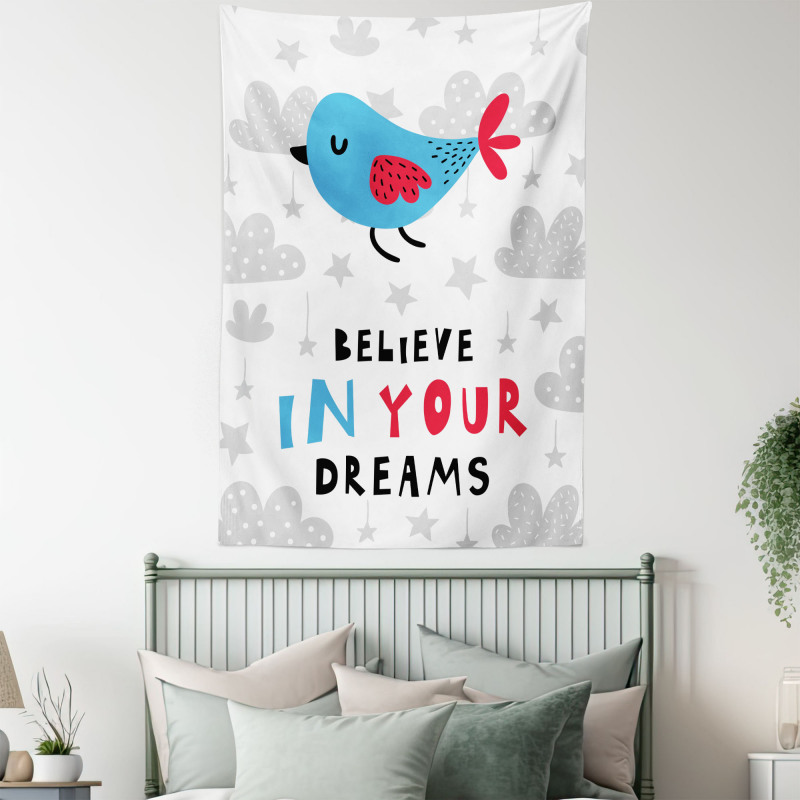 Believe in Your Dreams Bird Tapestry