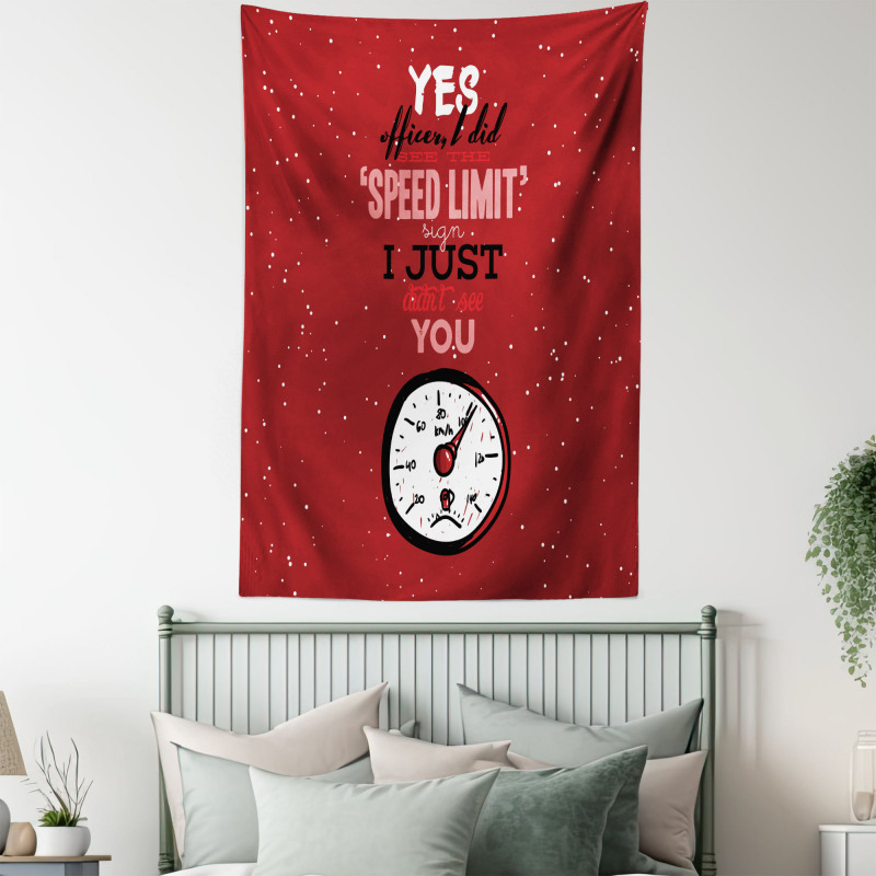 Hilarious Speed Limit Words Tapestry