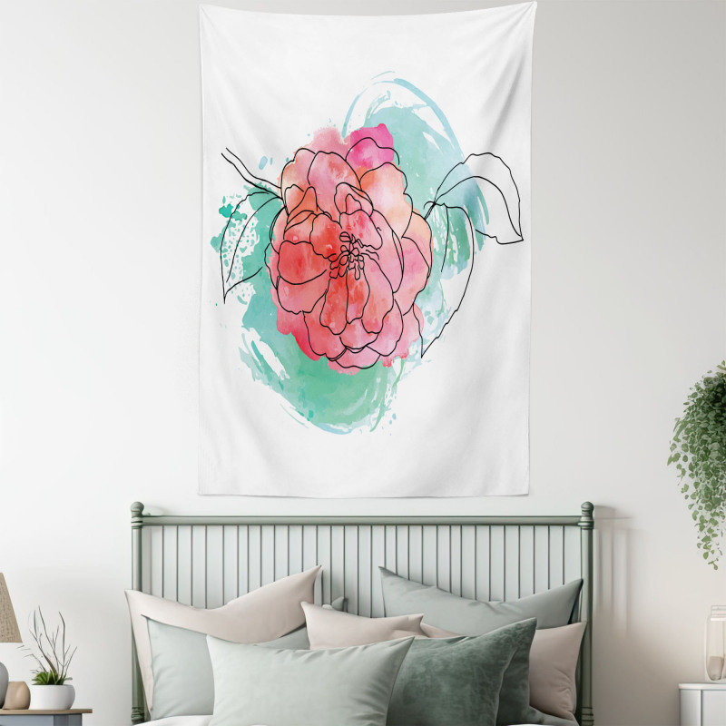 Camellia Grunge Art Tapestry