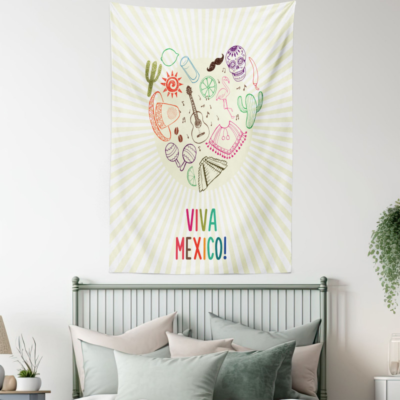 Viva Mexico Folklore Tapestry