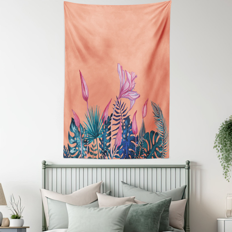 Exotic Monstera Floral Art Tapestry