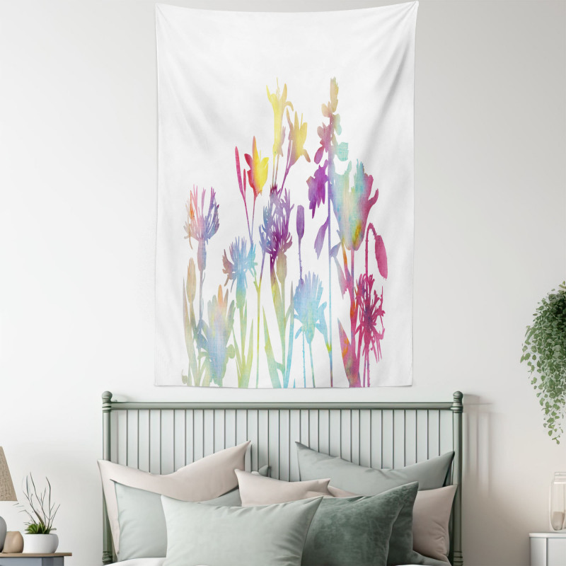 Colorful Ombre Floral Art Tapestry