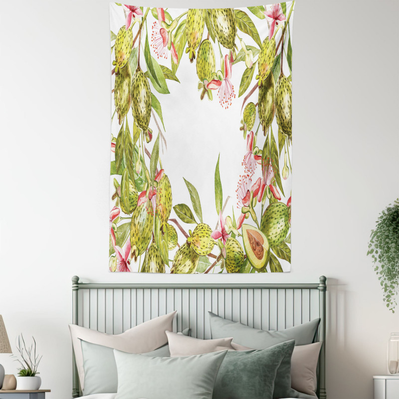 Feijoa Exotic Fruit Floral Tapestry