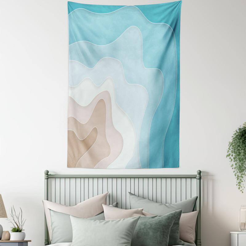 Geode Look Abstract Sea Art Tapestry