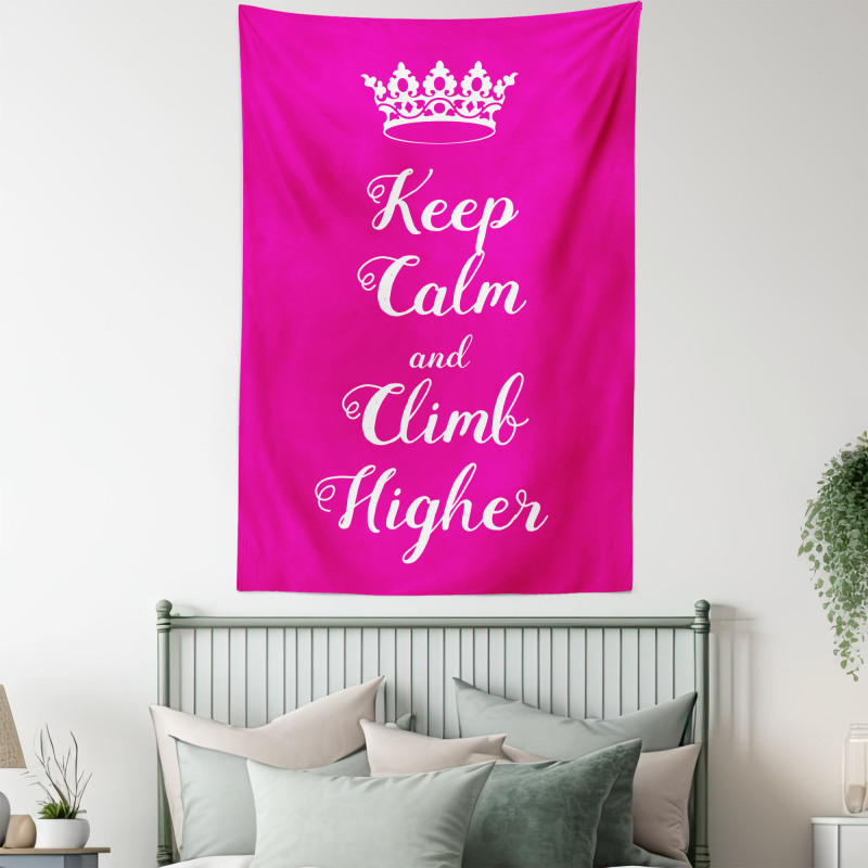 Climb Higher Queen Crown Tapestry