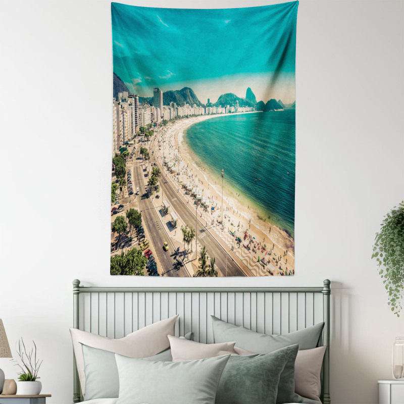 Copacabana Beach Art Tapestry