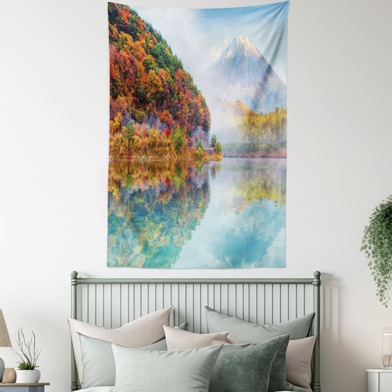 Foggy Climate in Autumn Time Tapestry