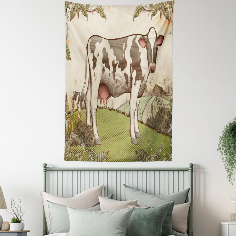 Dairy Cattle Farmland Tapestry