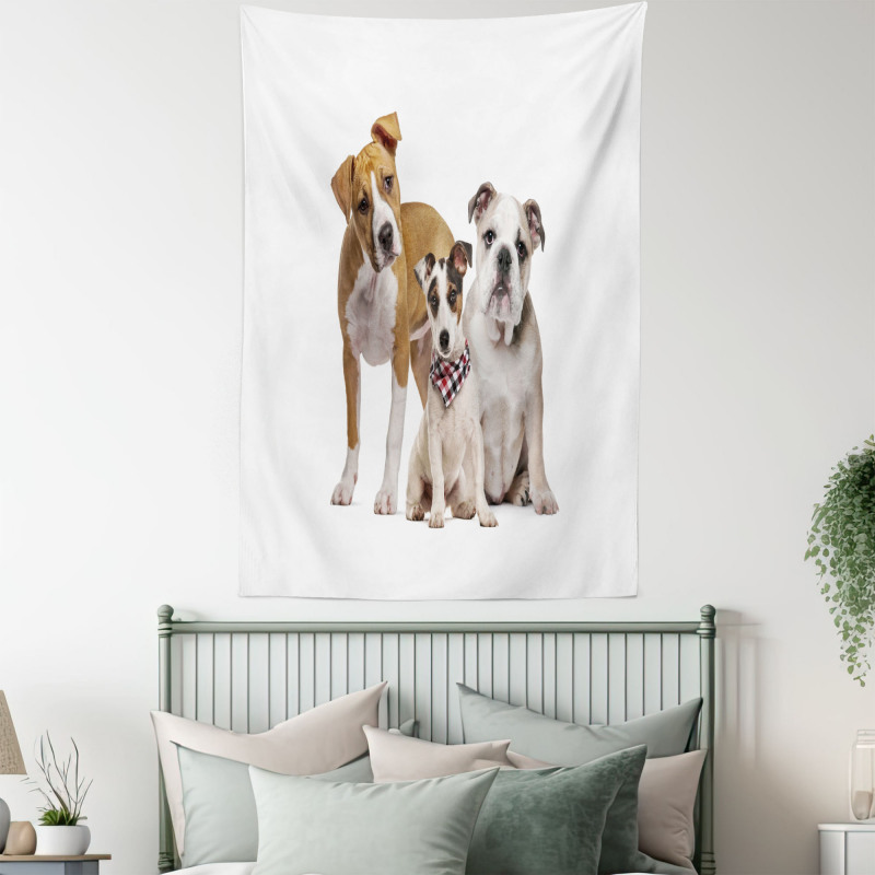 Funny Various Breeds of Dogs Tapestry