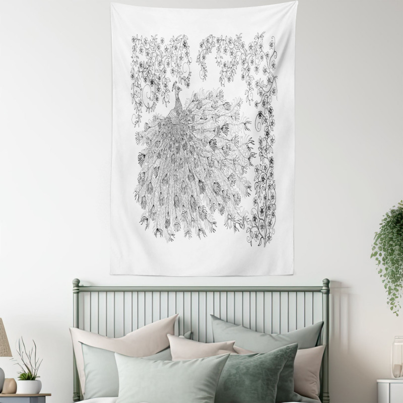 Blossoming Branch and Bird Tapestry