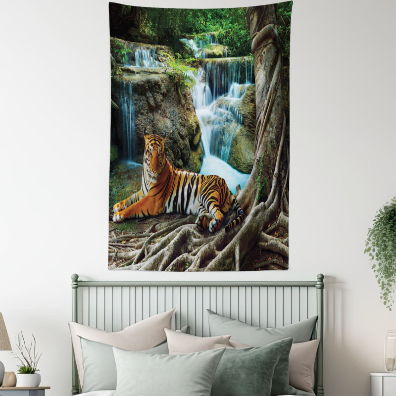 Indochina Tiger Banyan Tree Tapestry