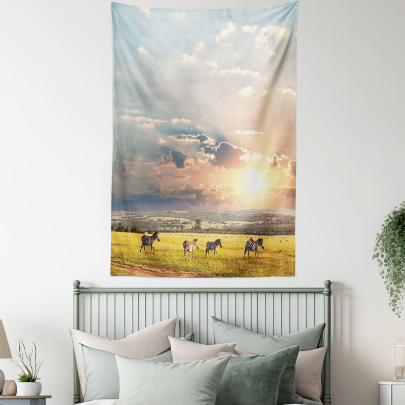 Zebras Exotic Natural Land Tapestry