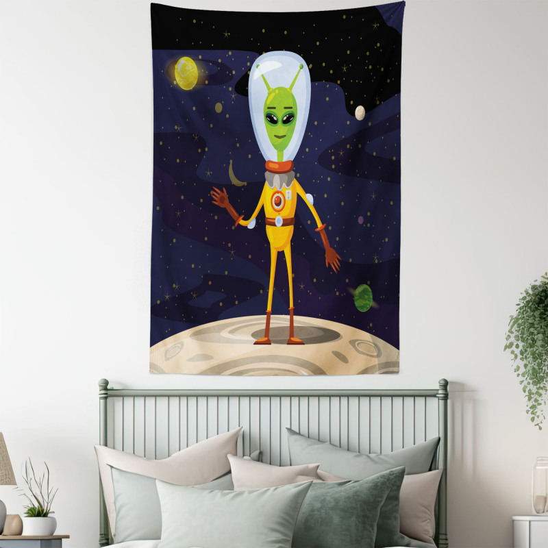 Funny Creature in a Spacesuit Tapestry