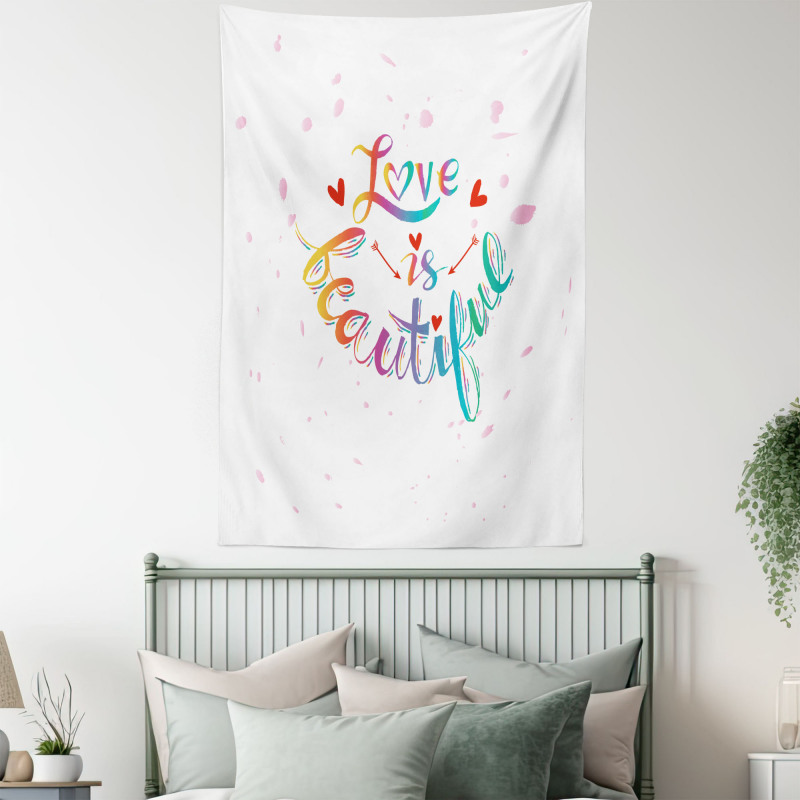 Love is Rainbow Art Tapestry