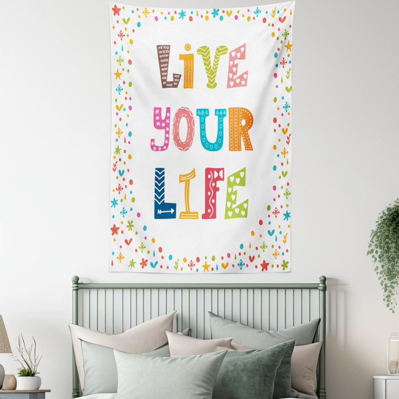 Funny Live Your Life Wording Tapestry