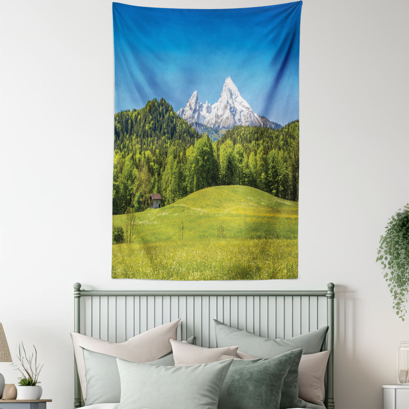 Bavarian Alps Village Tapestry