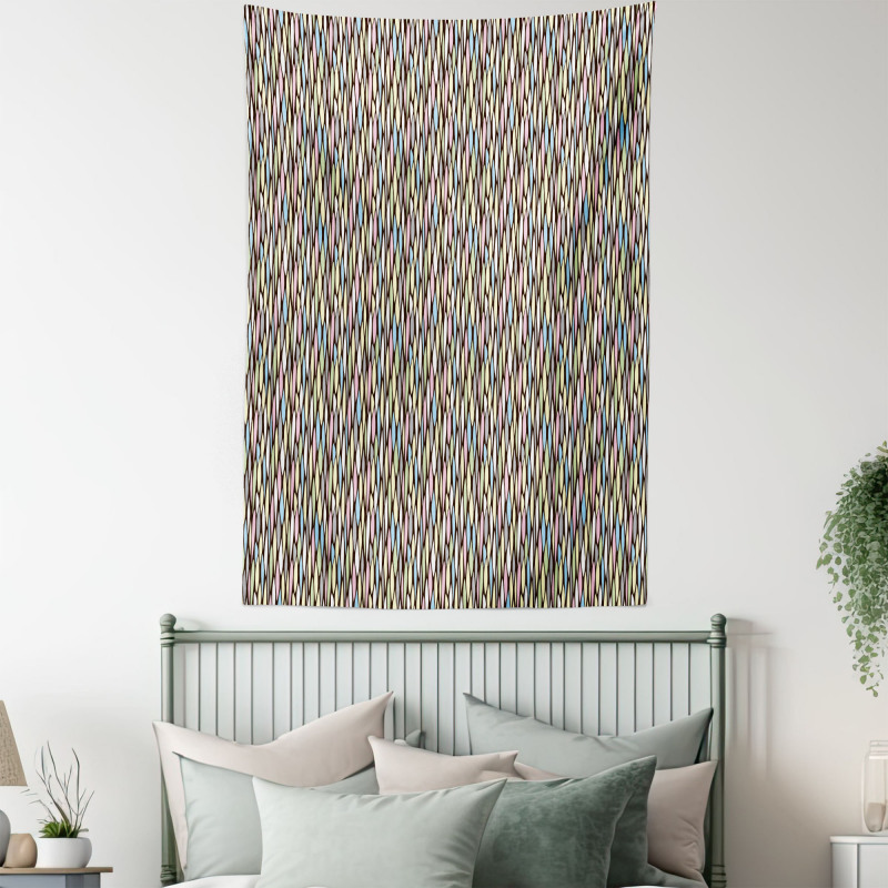 Creative Pastel Grid Art Tapestry