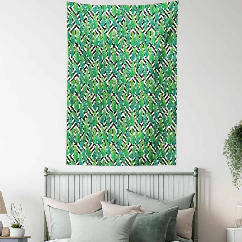 Banana Leaves on Modern Tapestry