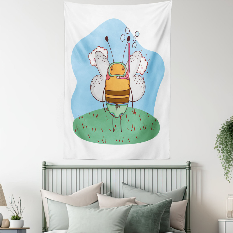 Character with Snorkel Tapestry