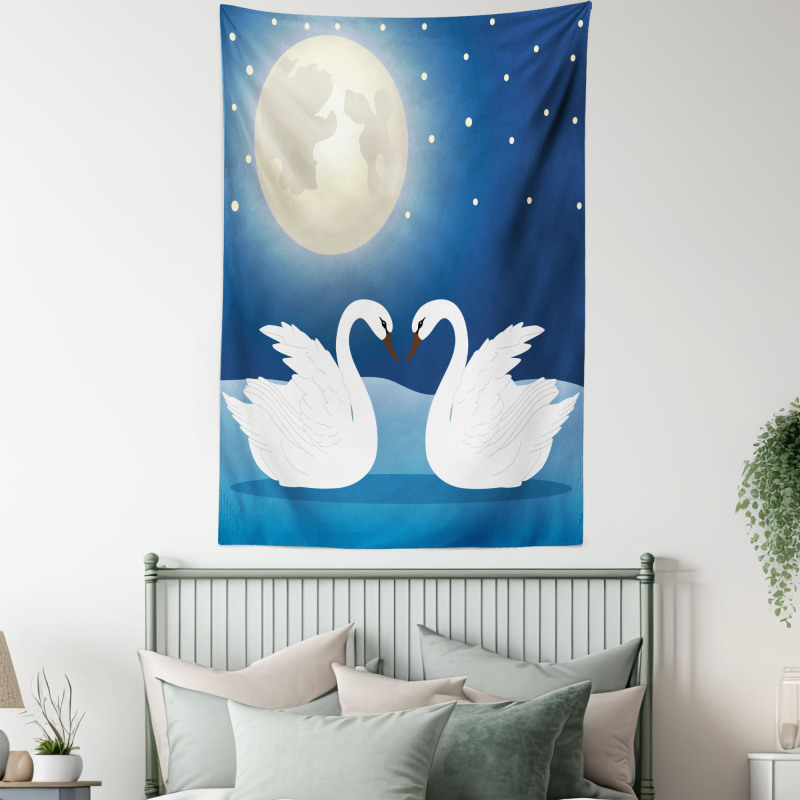 Moonlight Sky at Night Art Tapestry