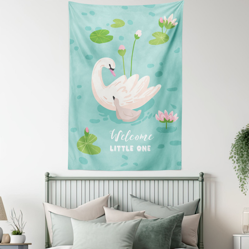 Baby Swan Welcoming Tapestry