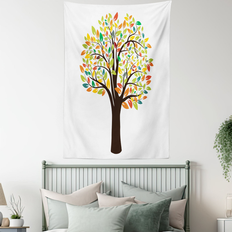 Autumnal Leaves Forest Flora Tapestry