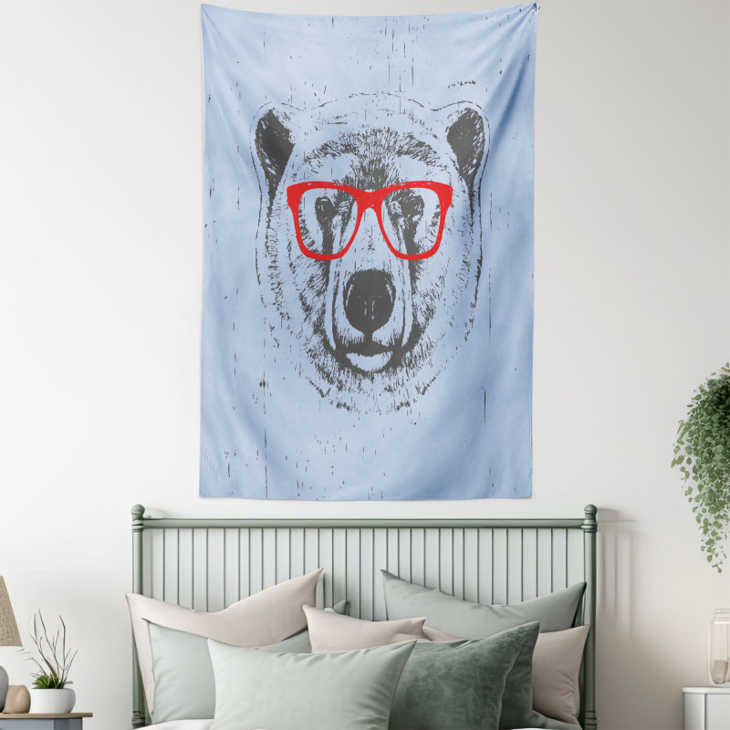 Whimsical Grunge Polar Bear Tapestry