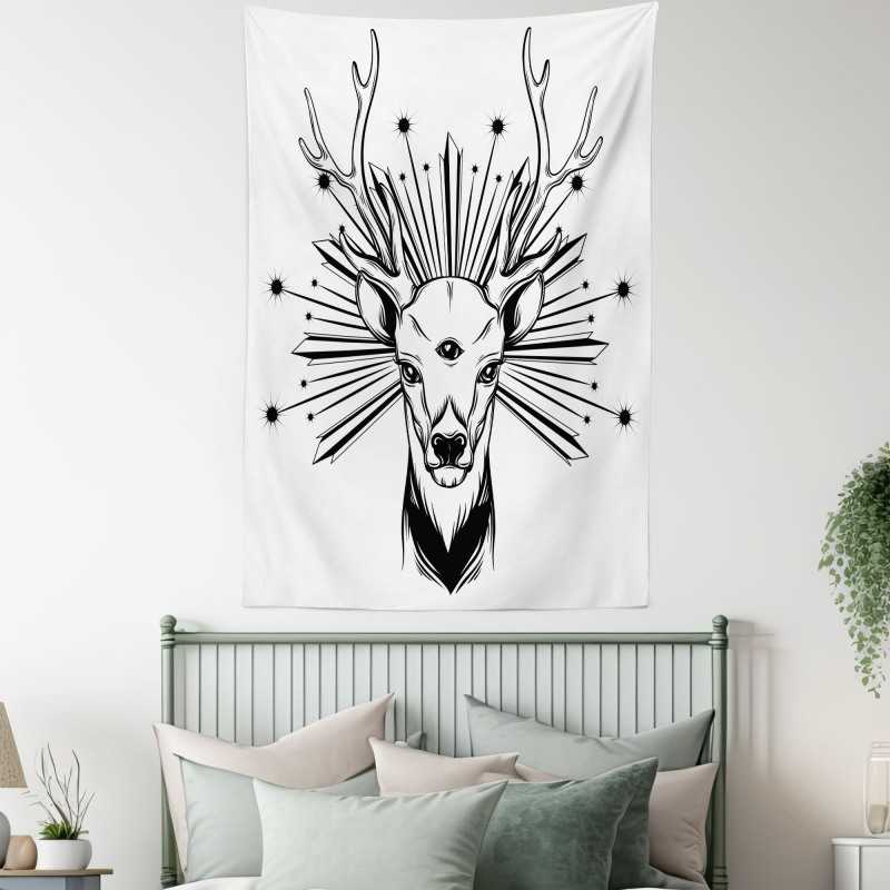 Elk Third Eye Occult Tapestry