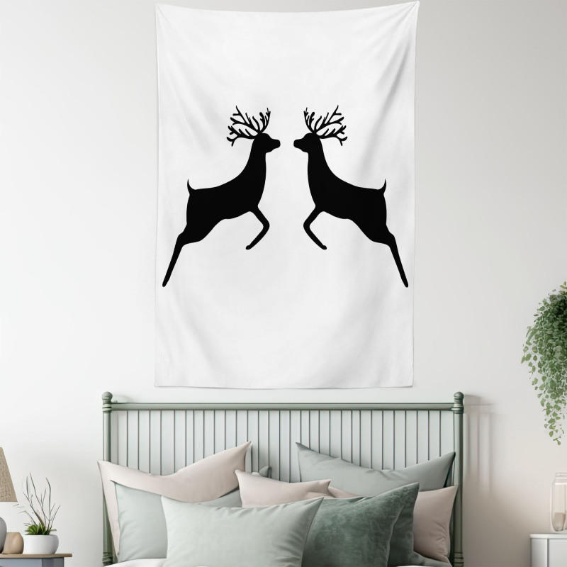 Reindeer Silhouette Tapestry