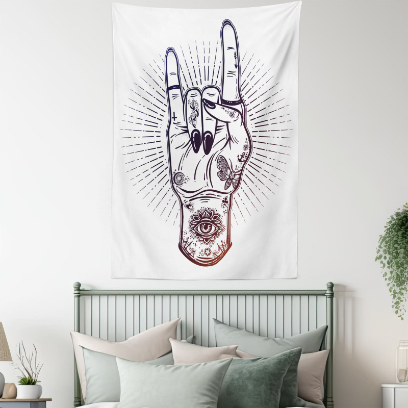 Tattooed Hand Raised Tapestry