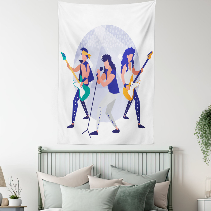 Band Playing Guitars Tapestry