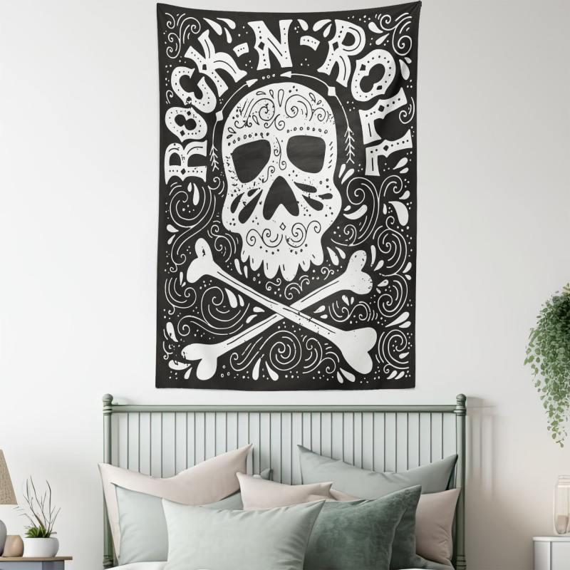 Gothic Ornate Skull Tapestry