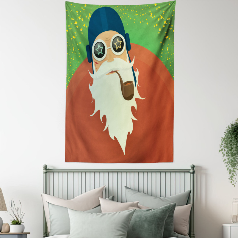 Funky Santa with Pipe Tapestry