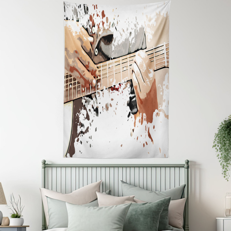 Man Playing Guitar Tapestry