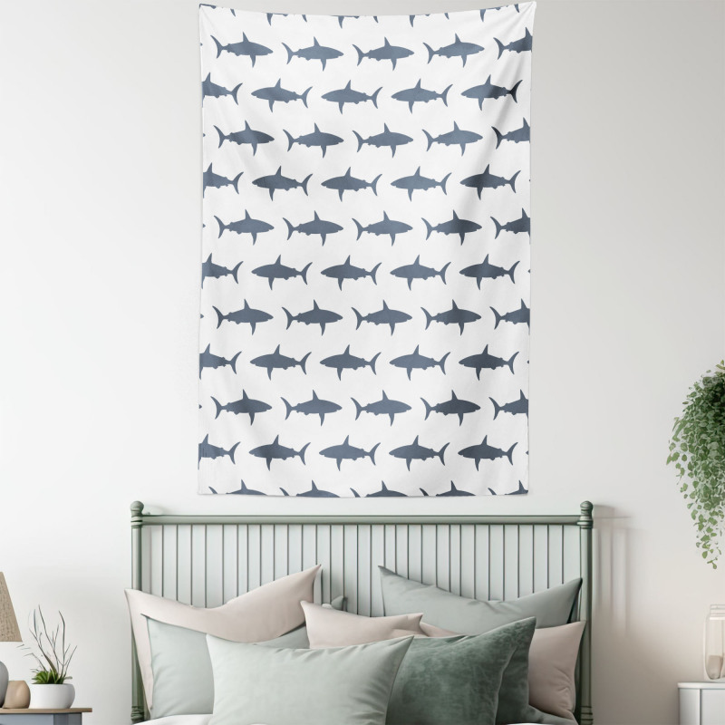 Swimming Wild Fishes Tapestry