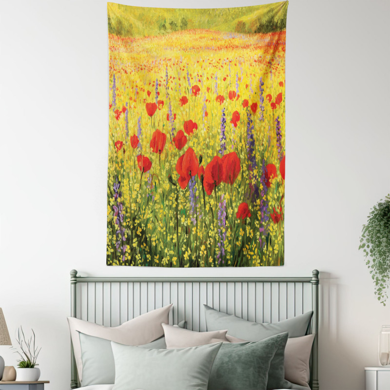 Field with Poppies Farm Tapestry