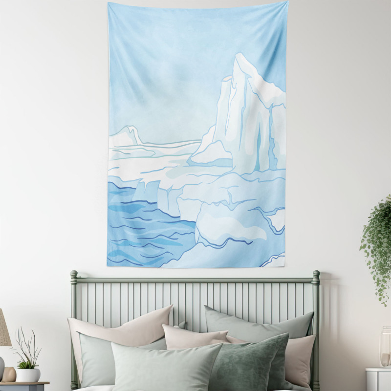 Cartoon Style Winter Theme Tapestry