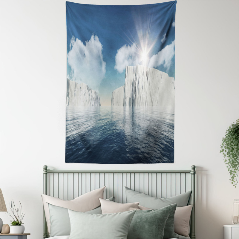 Fluffy Clouds Sunbeams Tapestry