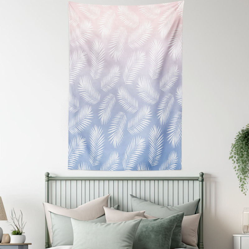 Summer Tropic Fan Palm Leaves Tapestry