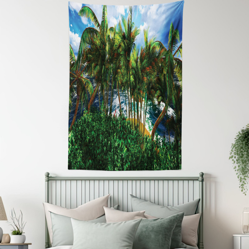 Hawaii Island Palm Tree Tapestry