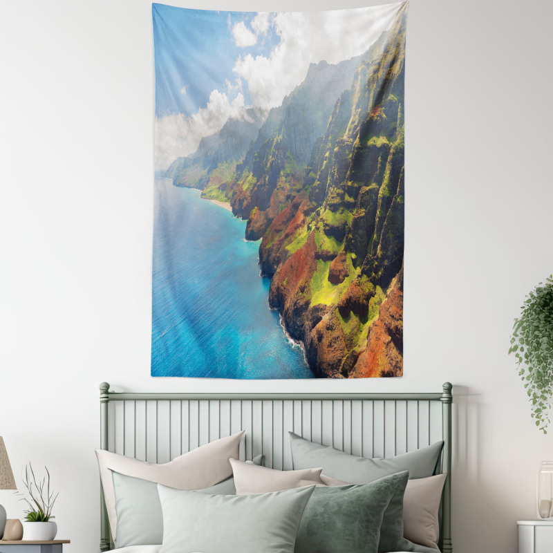 Island Sunshine Panorama Tapestry