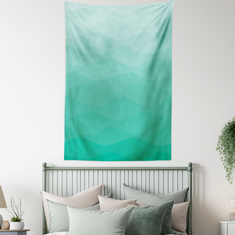 Tender Color Change Waves Art Tapestry