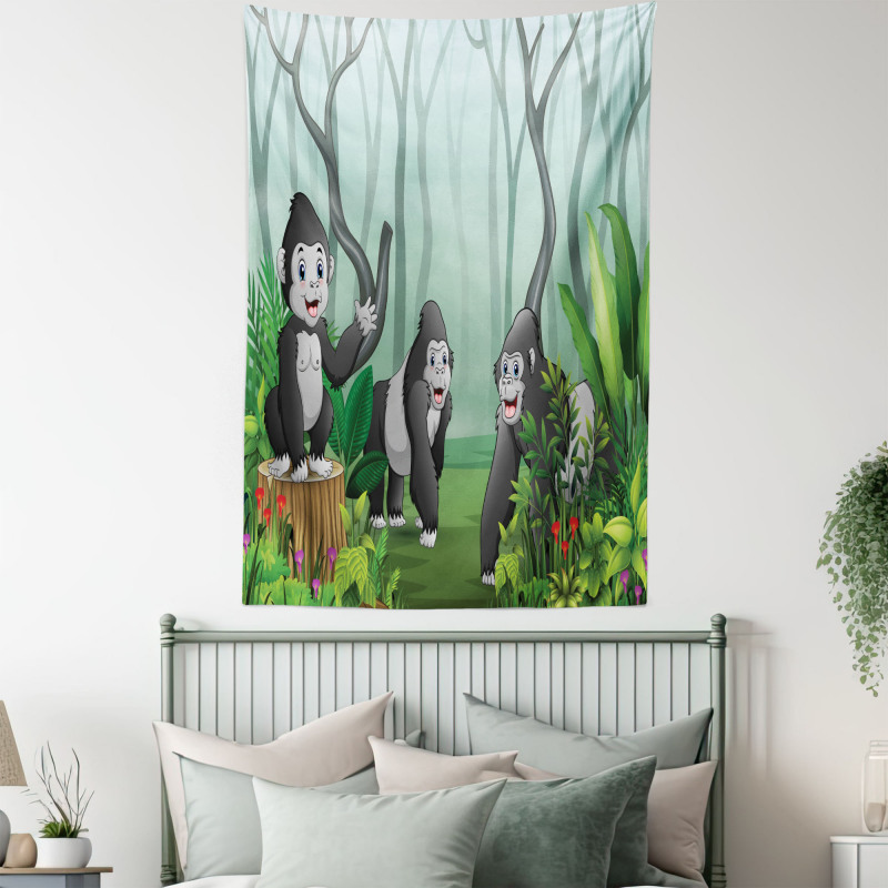 Orangutans in a Forest Tapestry