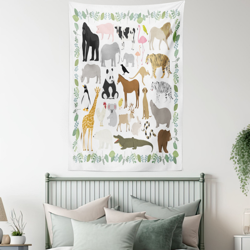 Assorted Forest Creatures Tapestry