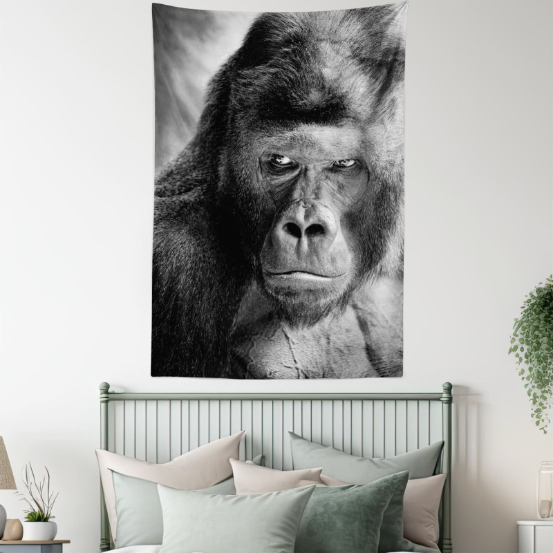 Ape Portrait Photography Tapestry