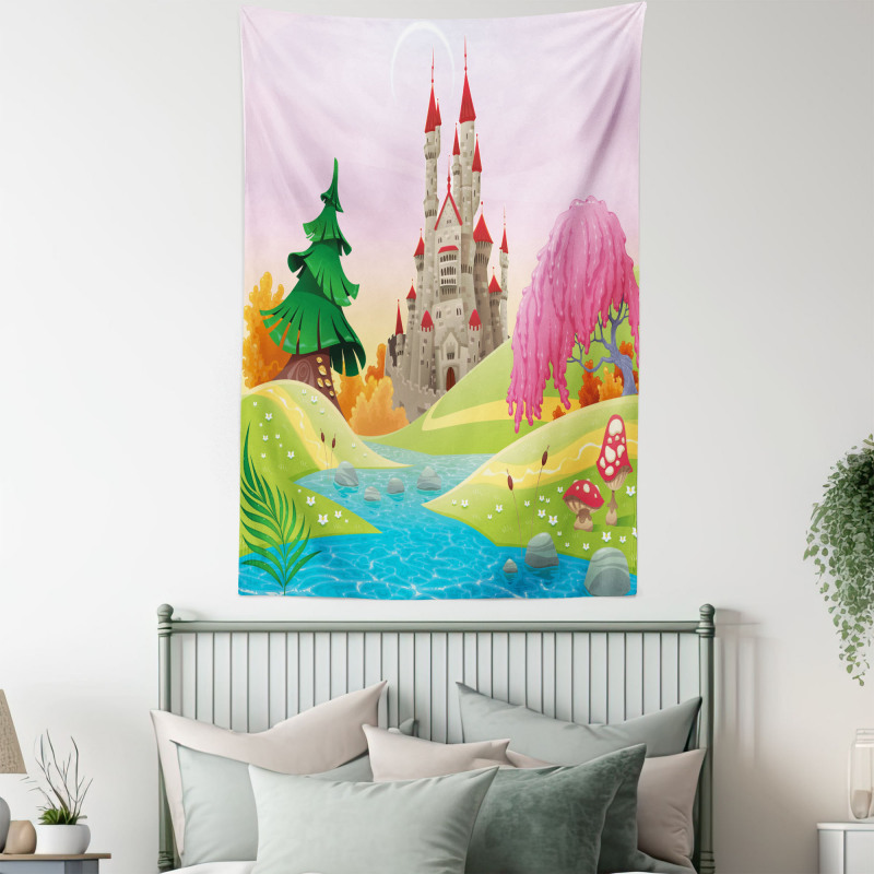 Fairytale Castle Woodland Tapestry