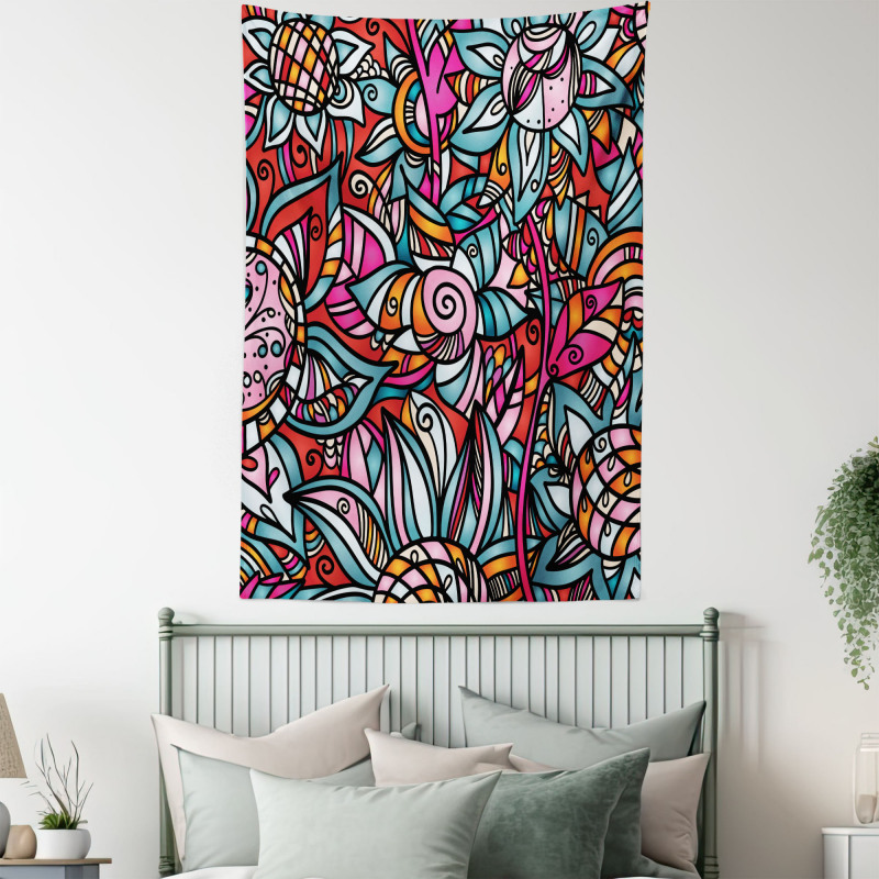 Abstract Sunflower Tapestry