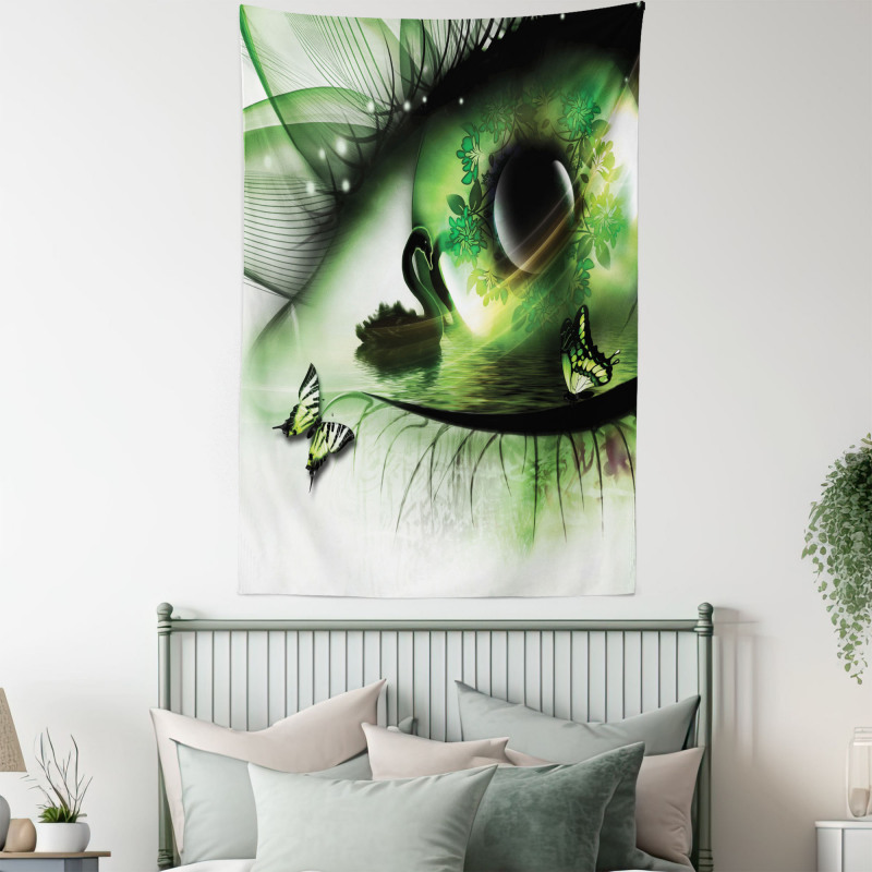 Abstract Swan Animal Tapestry